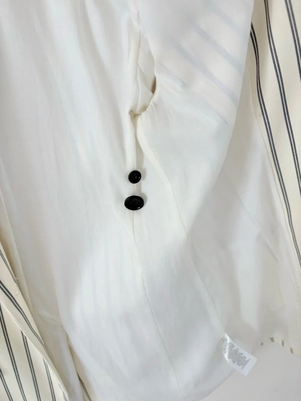 Tibi Levi Pin Striped Blazer Off White